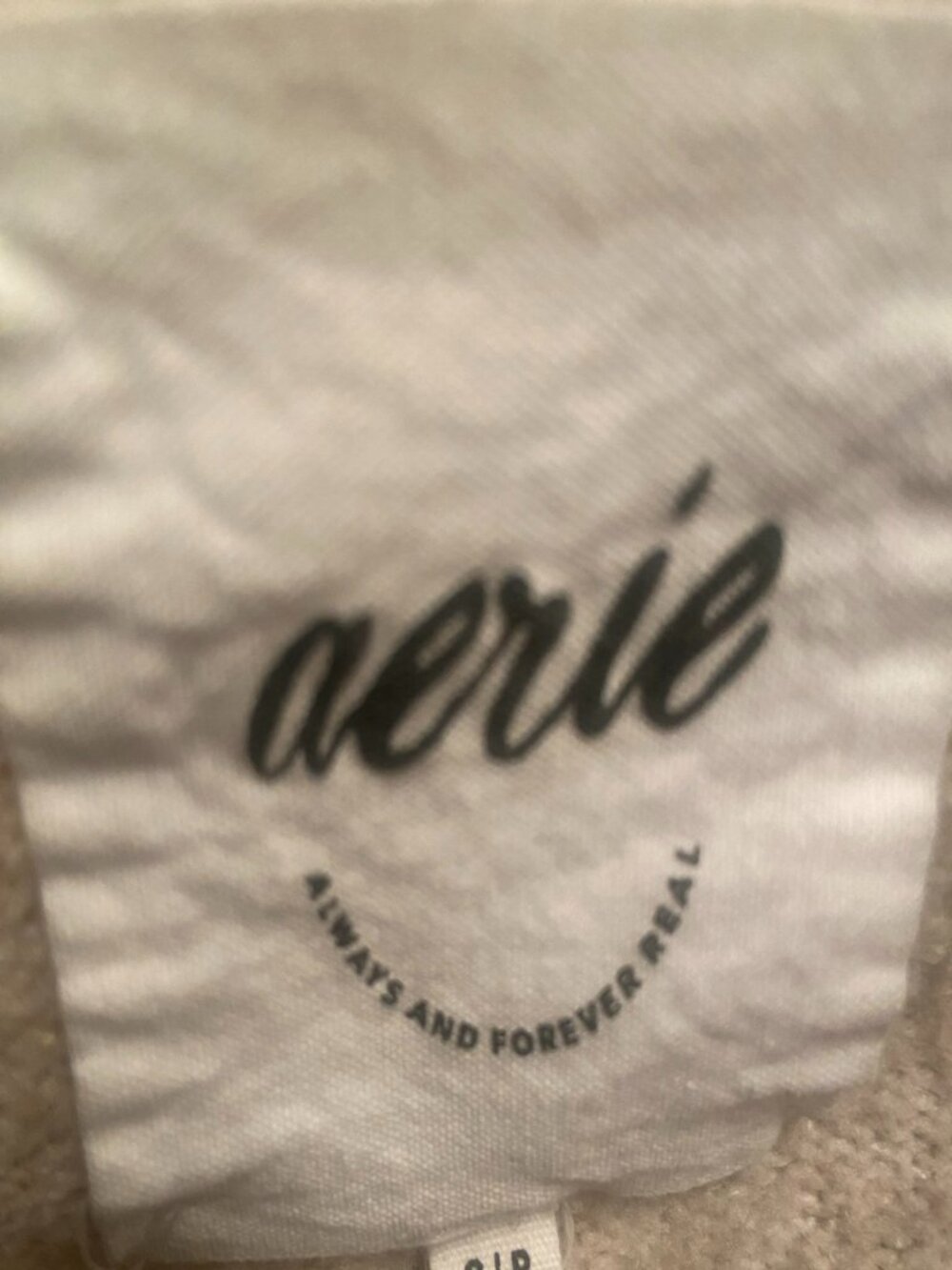 Aerie Cozy Up Oatmeal Waffle Knit Polo Sweater Oversized S - Picture 5 of 5